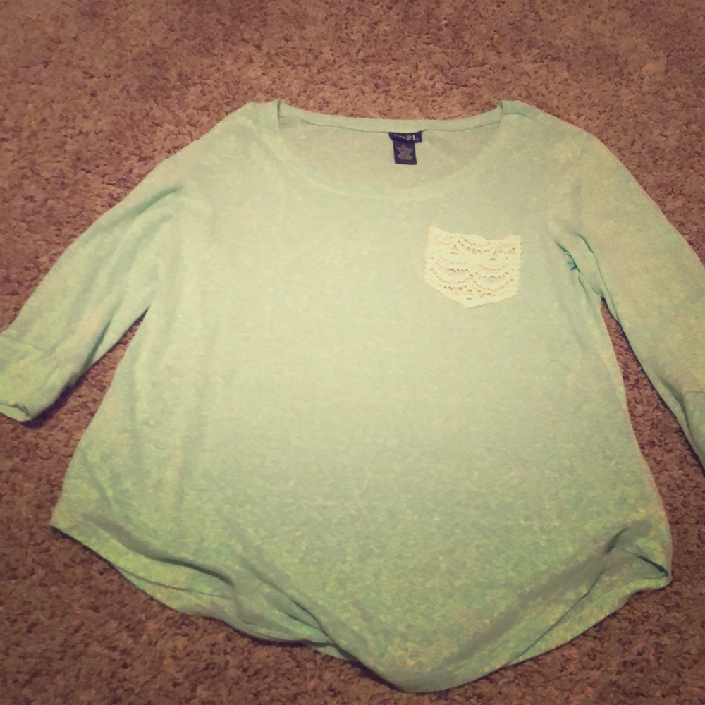 See through quarter inch sleeved top